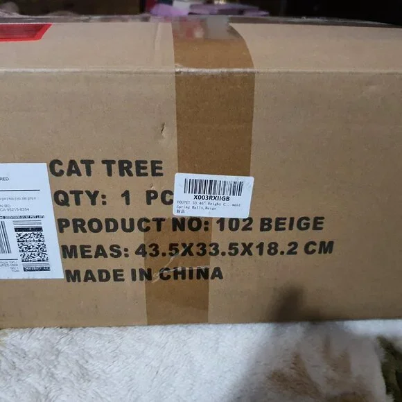 YOUPET 43.5" Cat Tree Tower With Cat Condo And Scratching Post For Indoor Cats, - Picture 4 of 4
